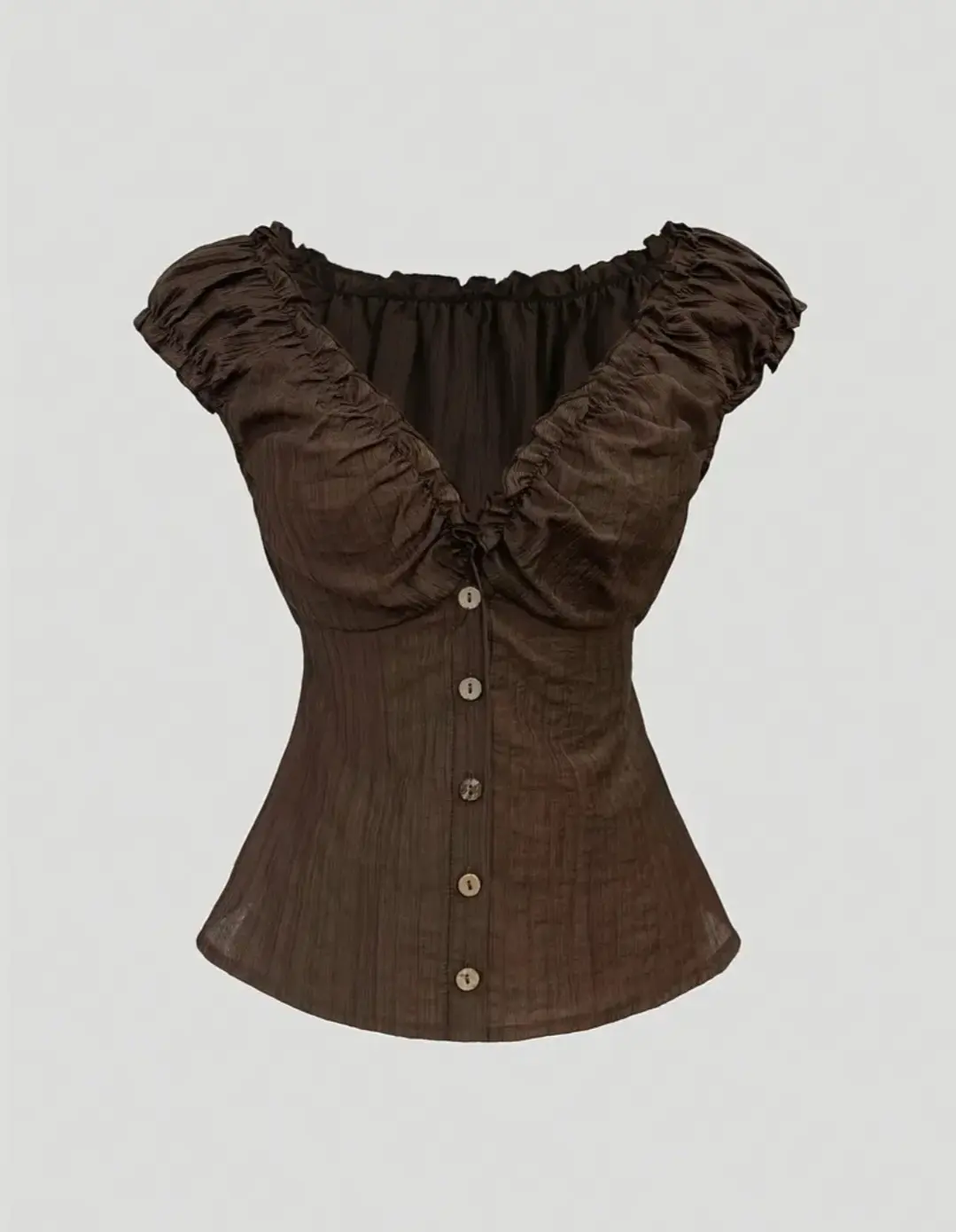 SQR112 BLUSA CAFÈ TALLA M