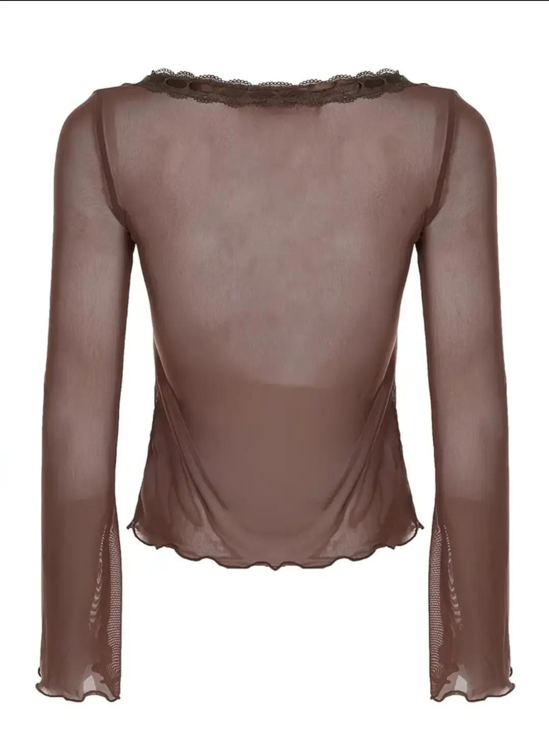 BLUSA CAFE TRANSPARENTE TALLA XS/S