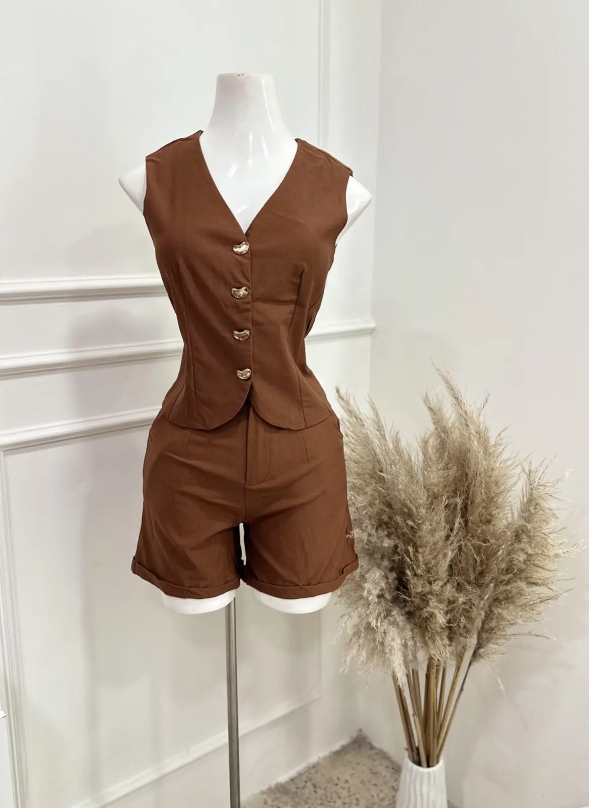 CONJUNTO CAFÉ VERANO TALLA S