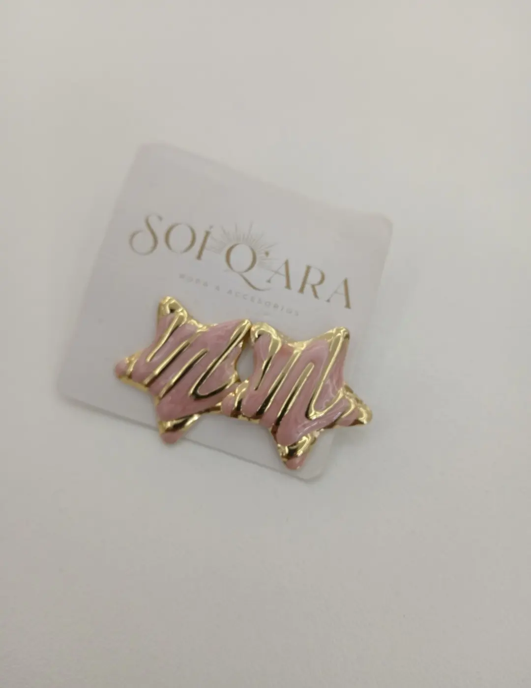 ARETES ASQ5 aretes de estrella rosado