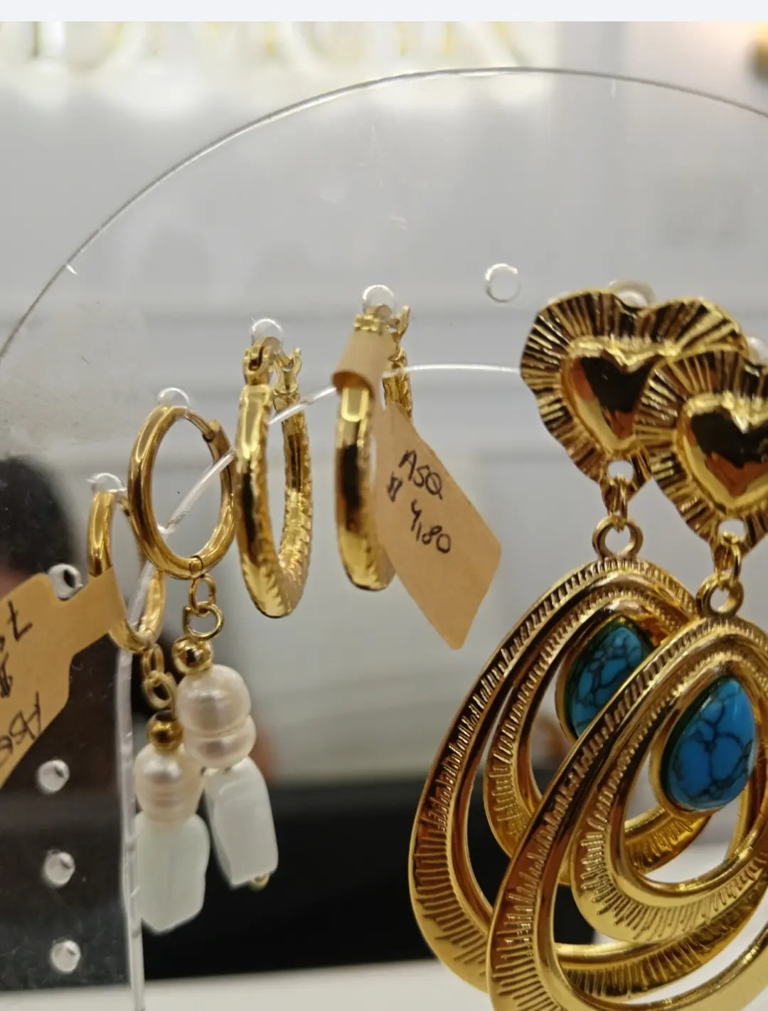 Aretes dorados argolla