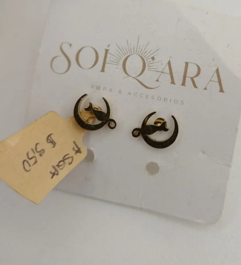 Aretes de gatos mini luna