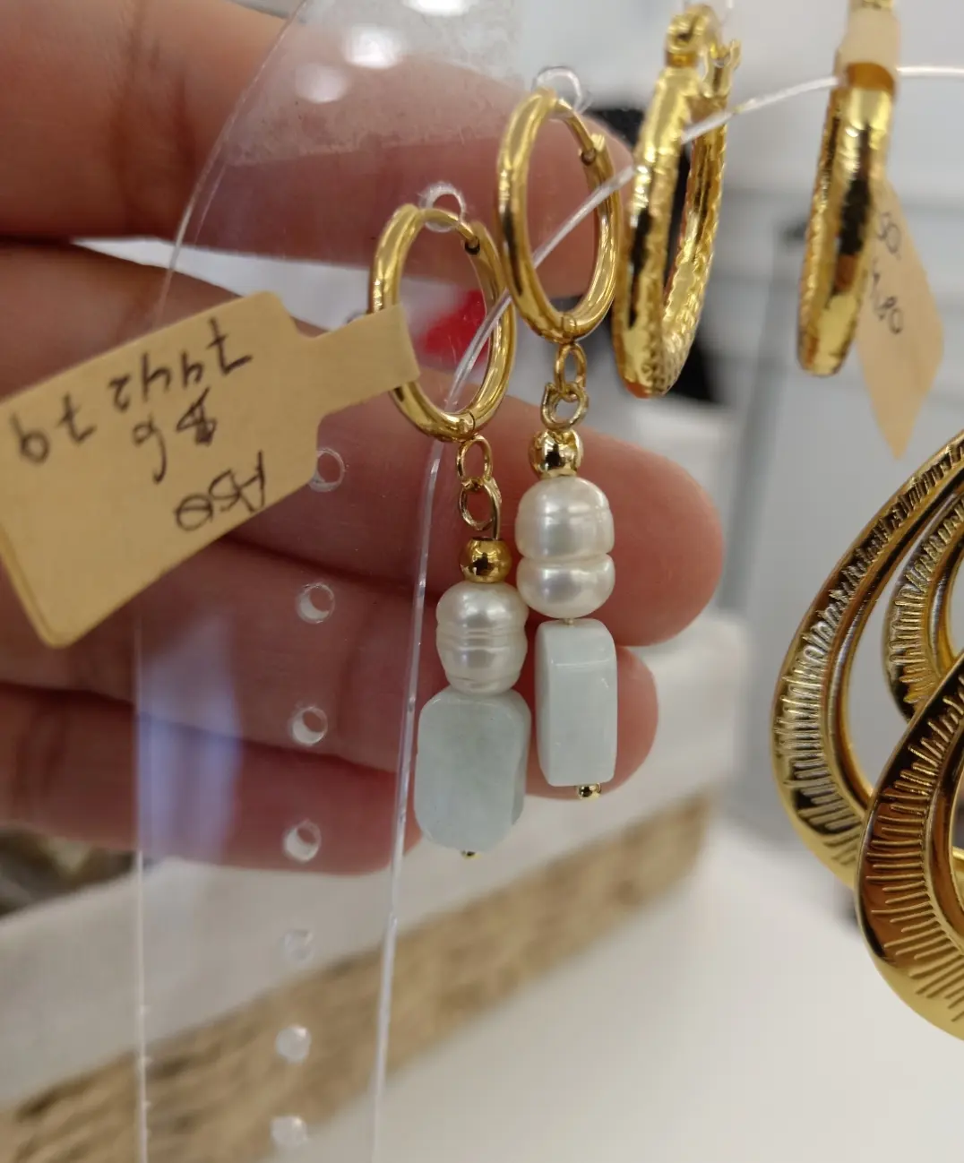 ARETES AQUAMARINE MA PERLA