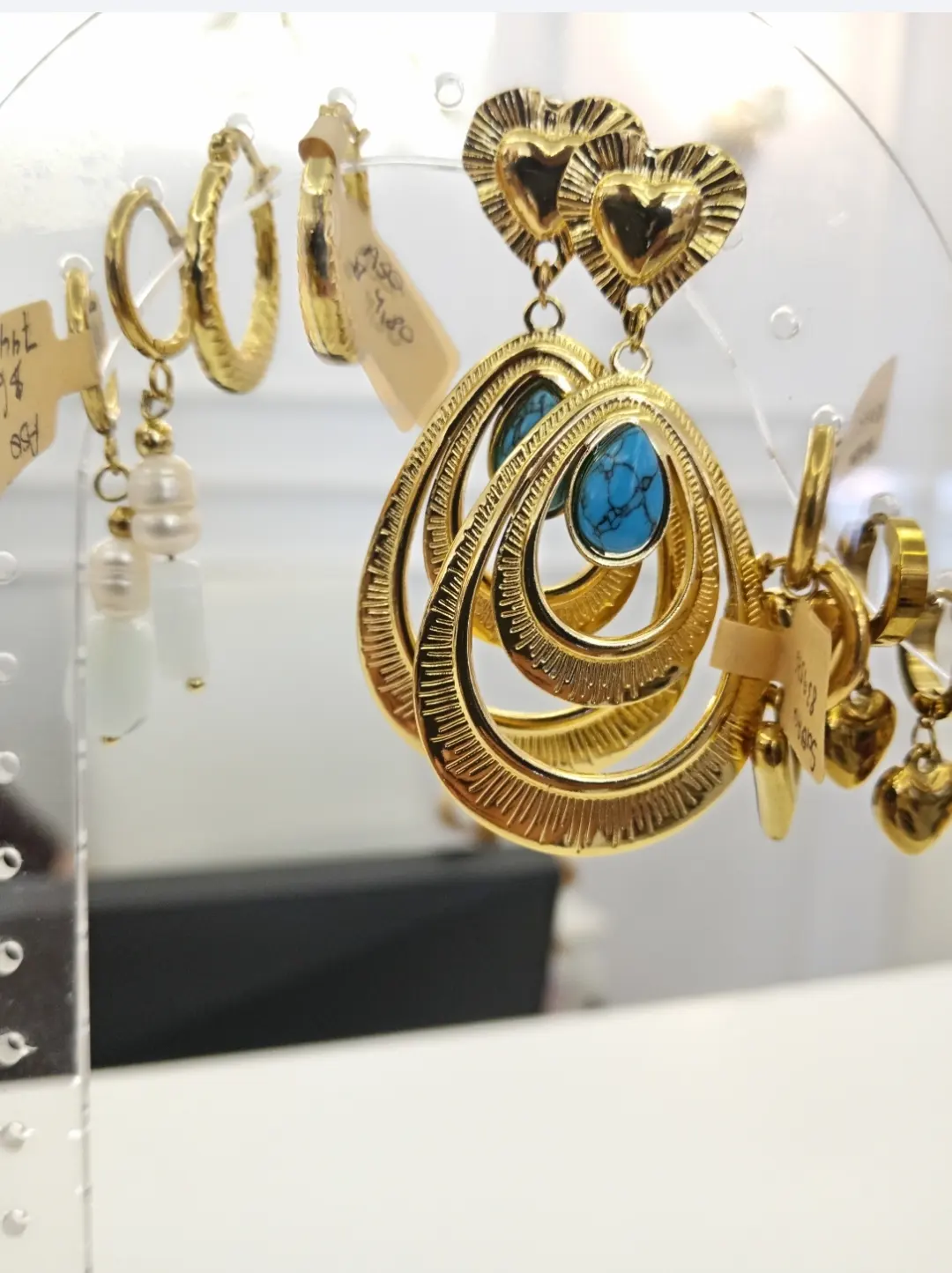 Aretes grande turquesas