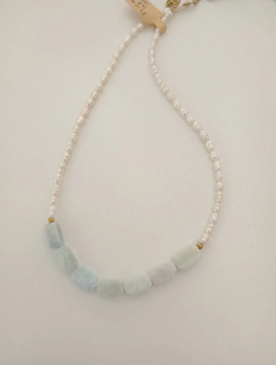 COLLAR DE PERLAS MAS CONCHAS DE AQUAMARINE