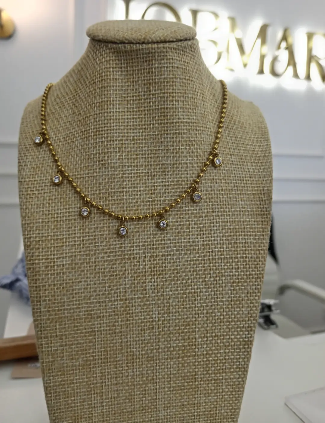 CADENA MULTI CRISTAL BLANCO CIRCON