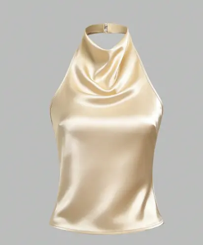 Top satín - Amarillo