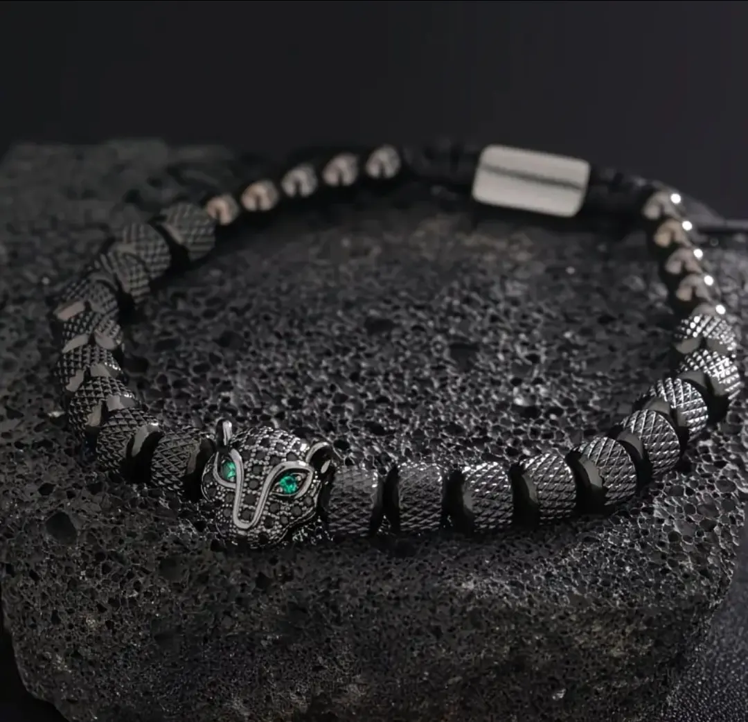 Pulsera de pantera negra ojos verdes8