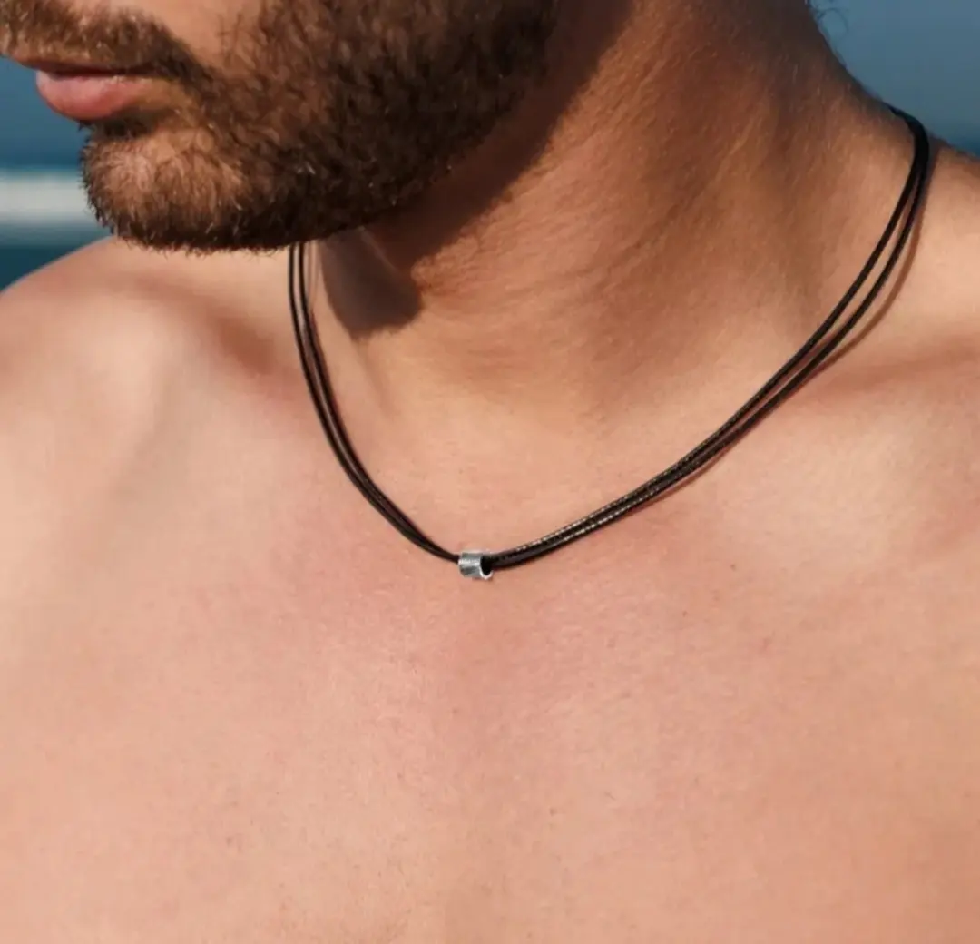 COLLAR PK4 PIOLA NEGRO FINO
