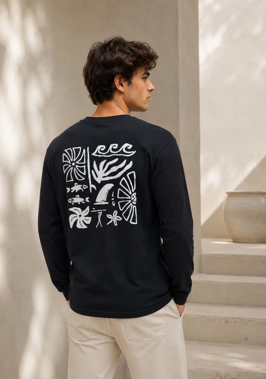 CAMISETA BUSO NEGRO HOMBRE TALLA XL