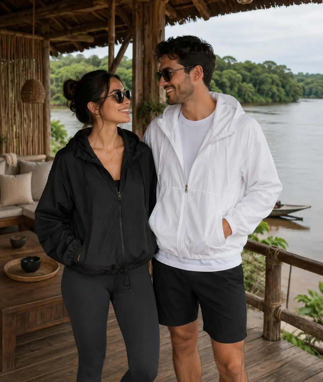 Chompa negra impermeable talla ML
