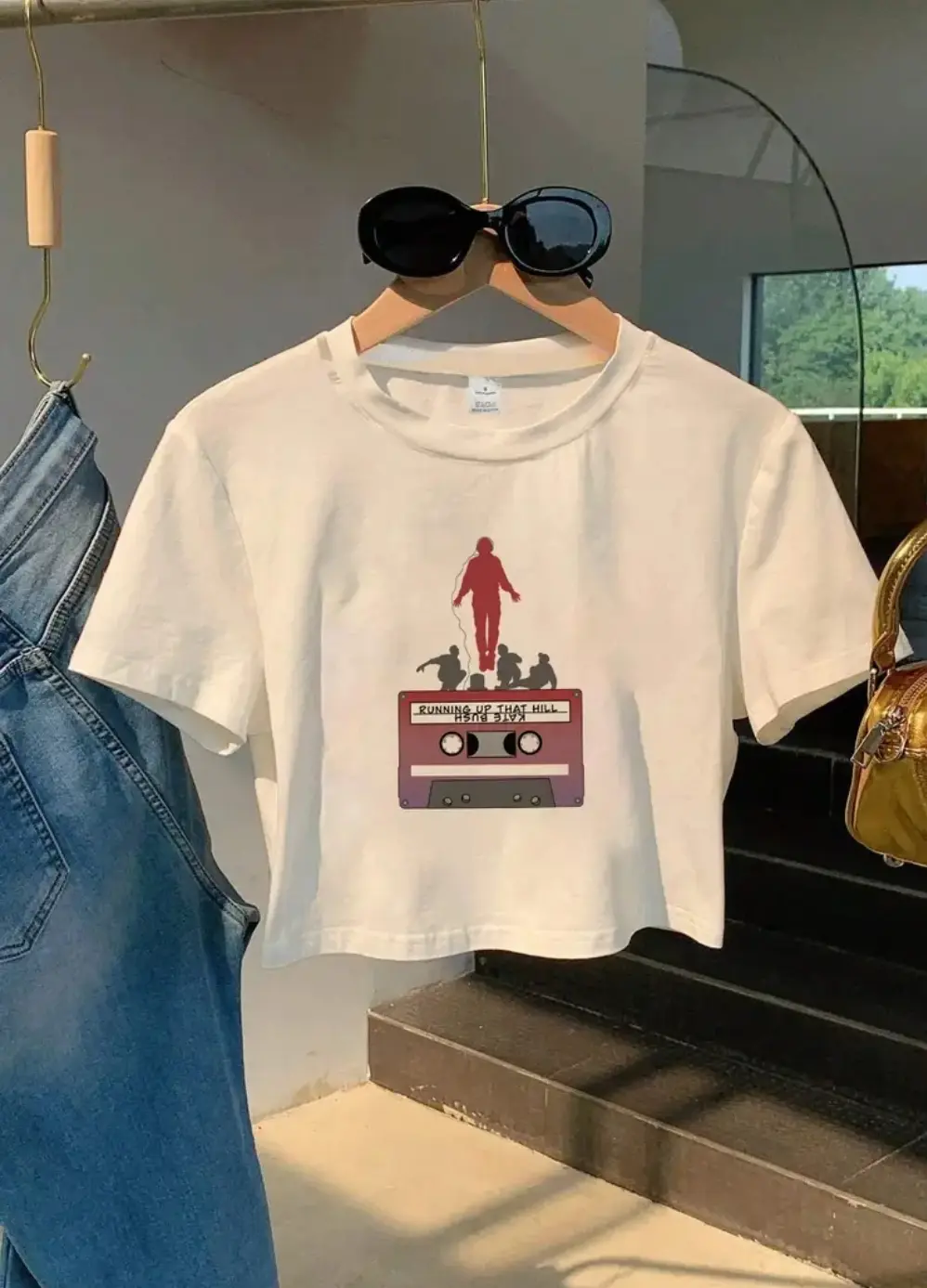 Top blanca stranger things talla s