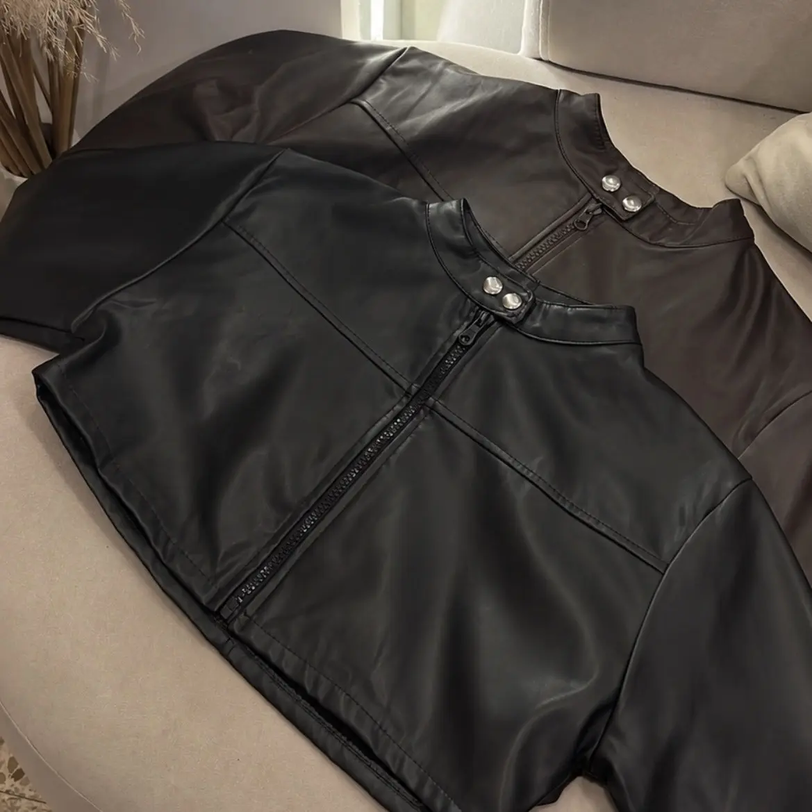 Chaquetas mini crop - marron