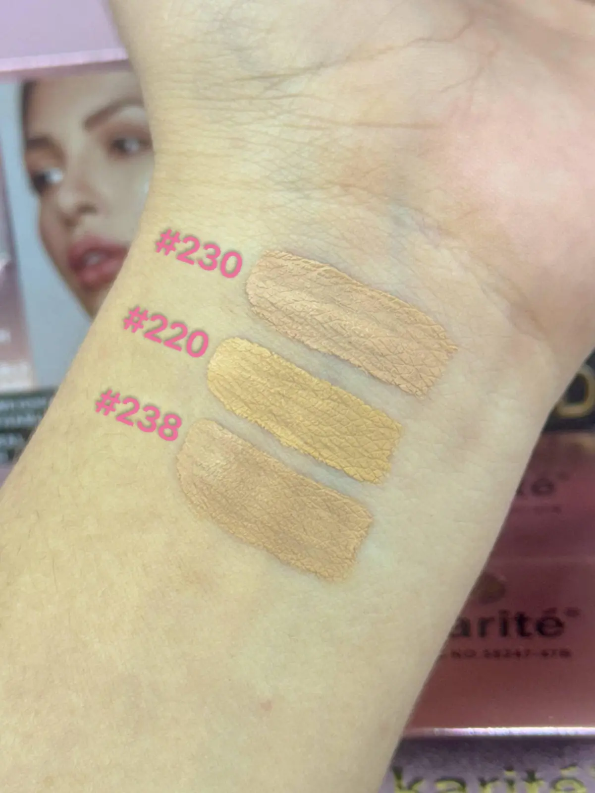 Karite base long lasting tono 238