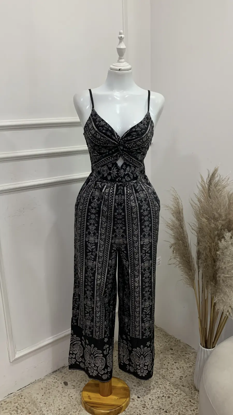 Jumper negro con patrón talla S