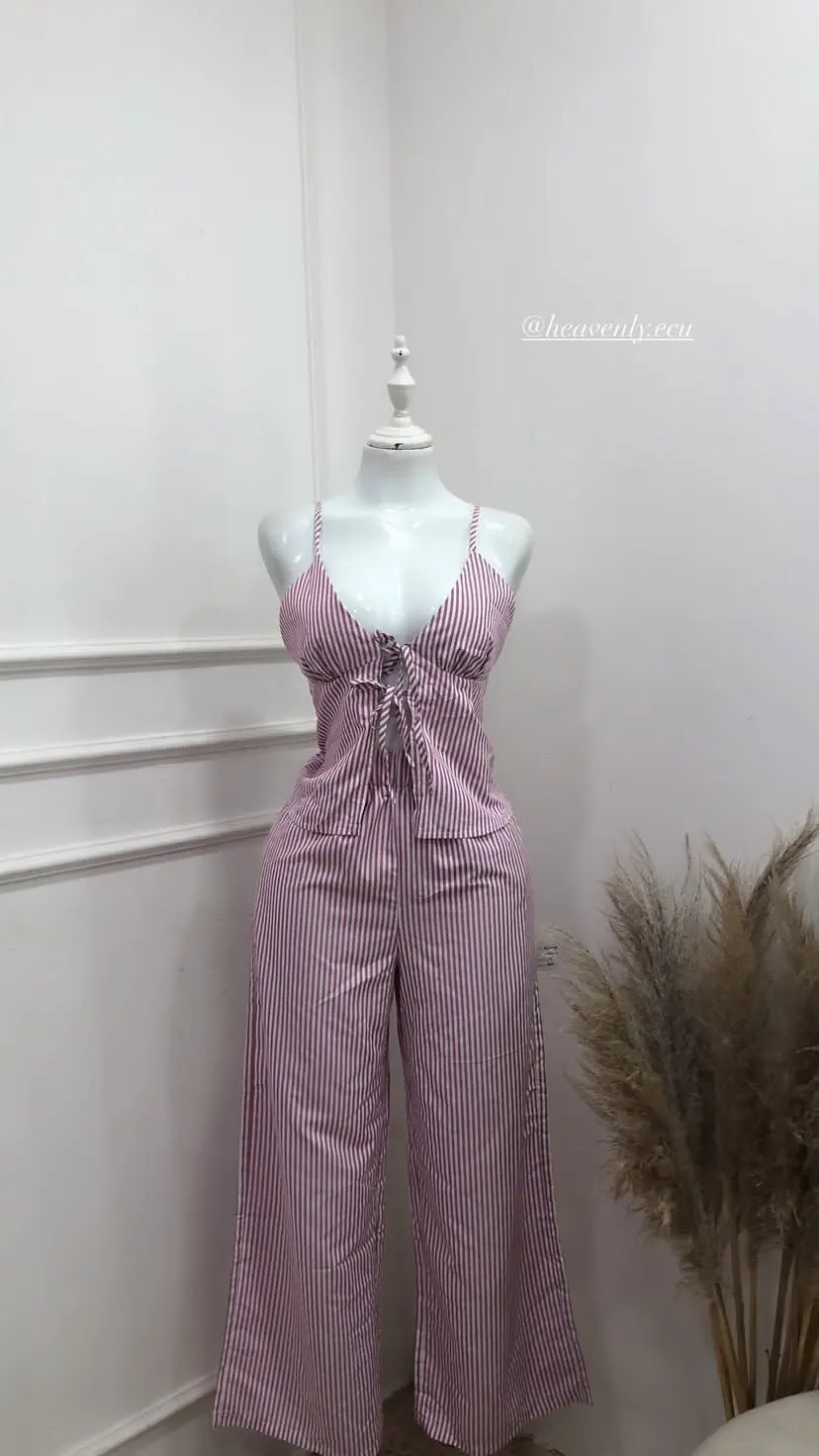 Conjunto de Rayas Rosado talla Xs
