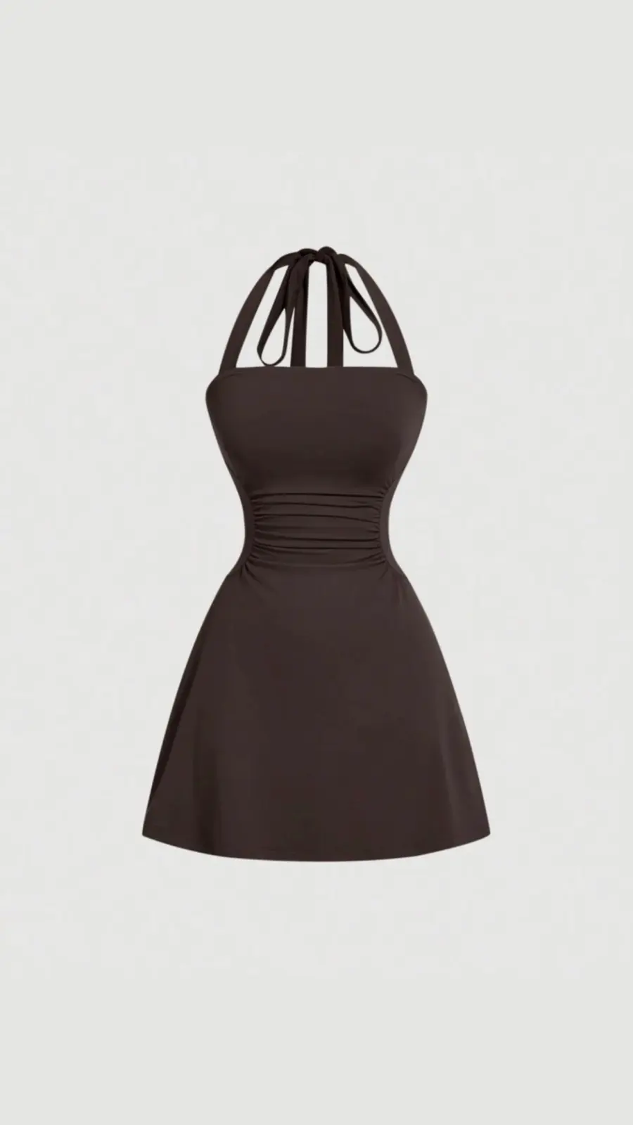 Vestido estilo A color café integral talla M