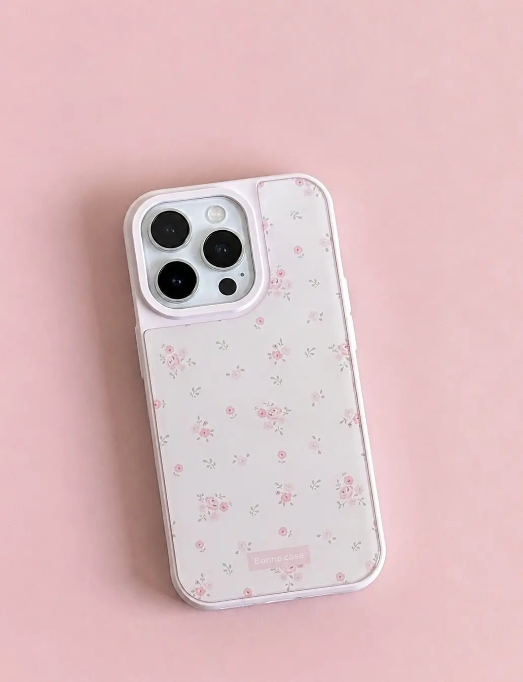 IPHONE CASE 14 PRO ROSA DISEÑO FLORES