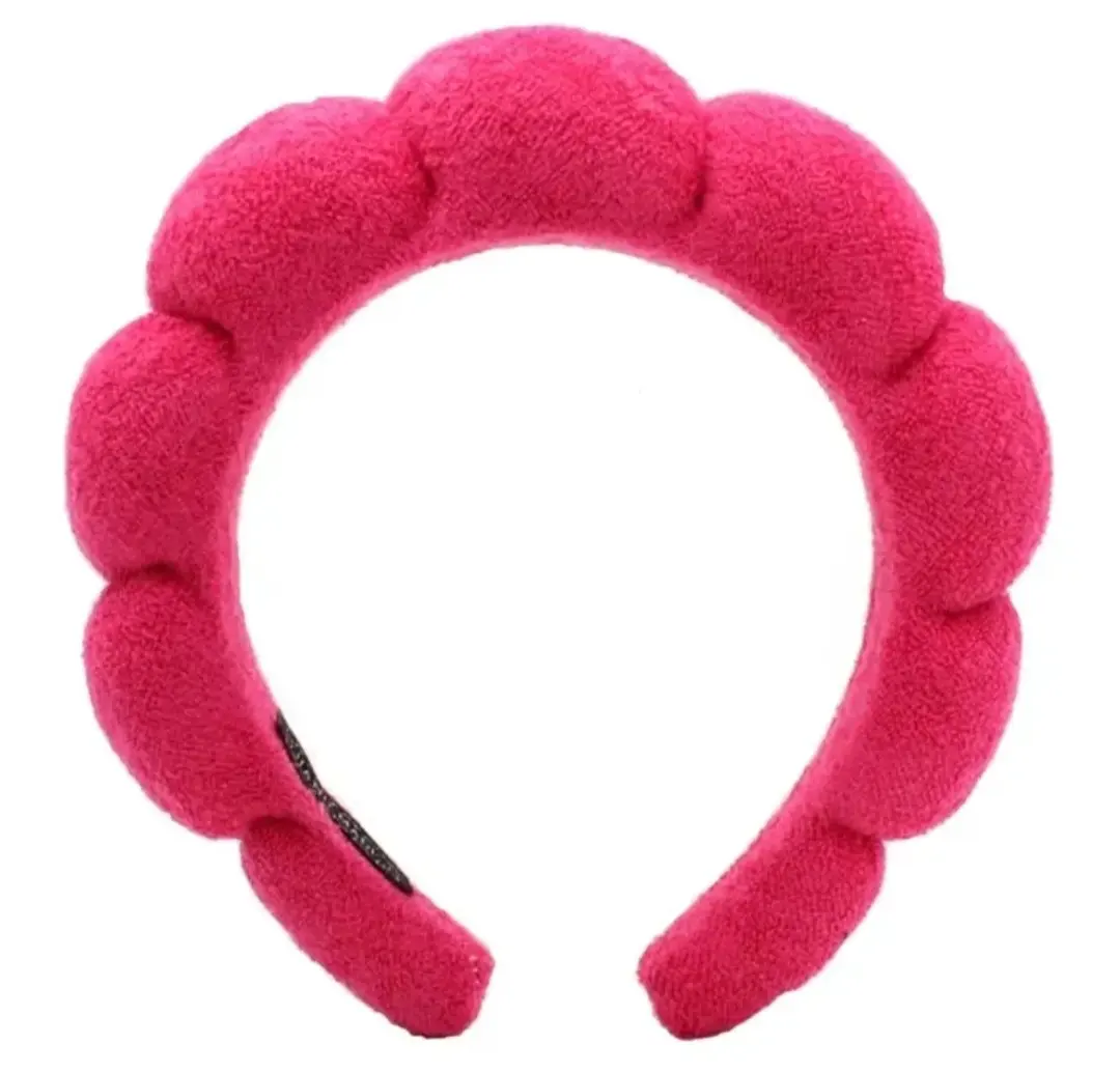 Diadema de skincare fuccia