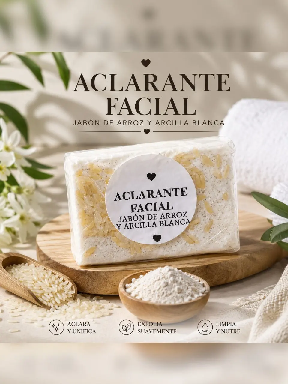 Jabon aclarante facial