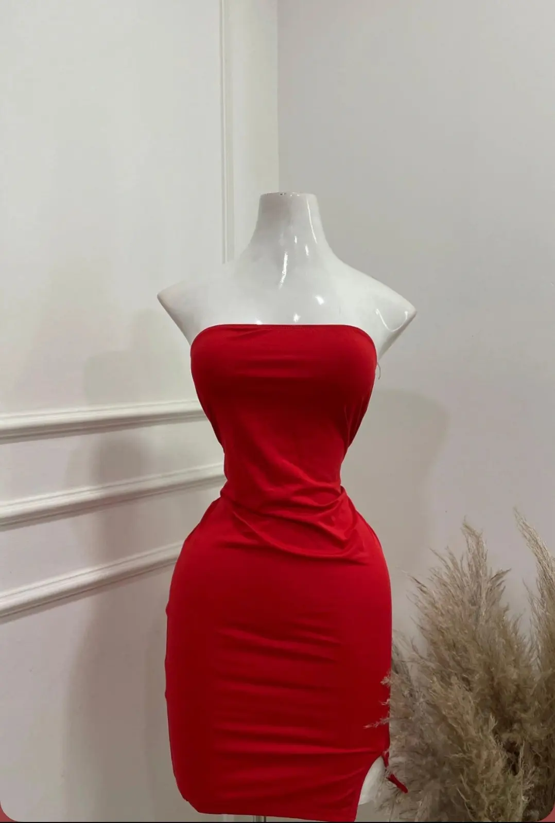 Vestido tubo color rojo talla s