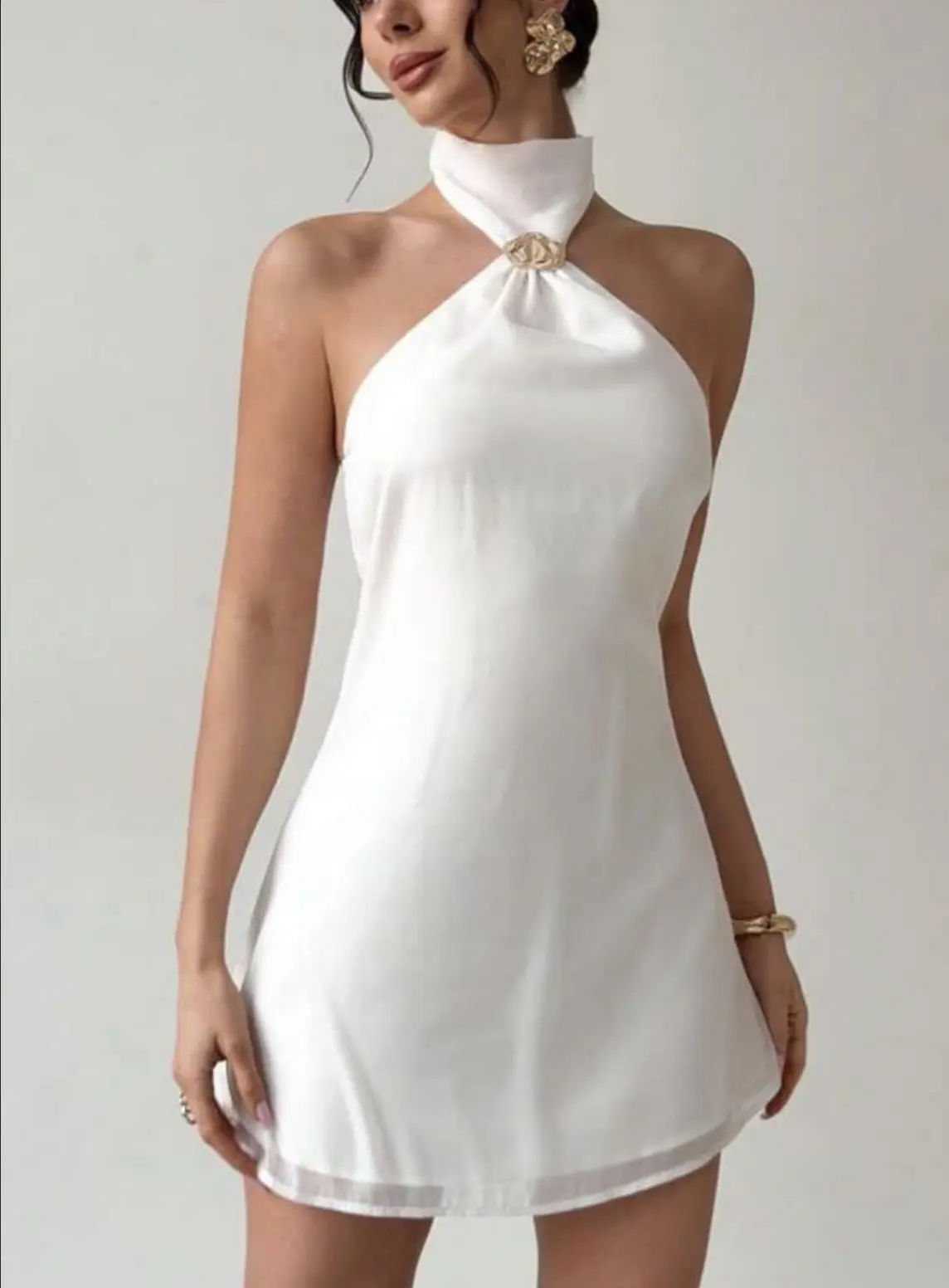 Vestido blanco elegante talla M