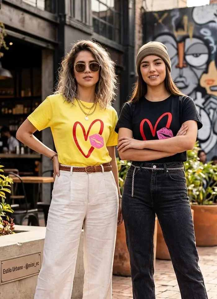 Blusas Oversize love amarilla 1-130