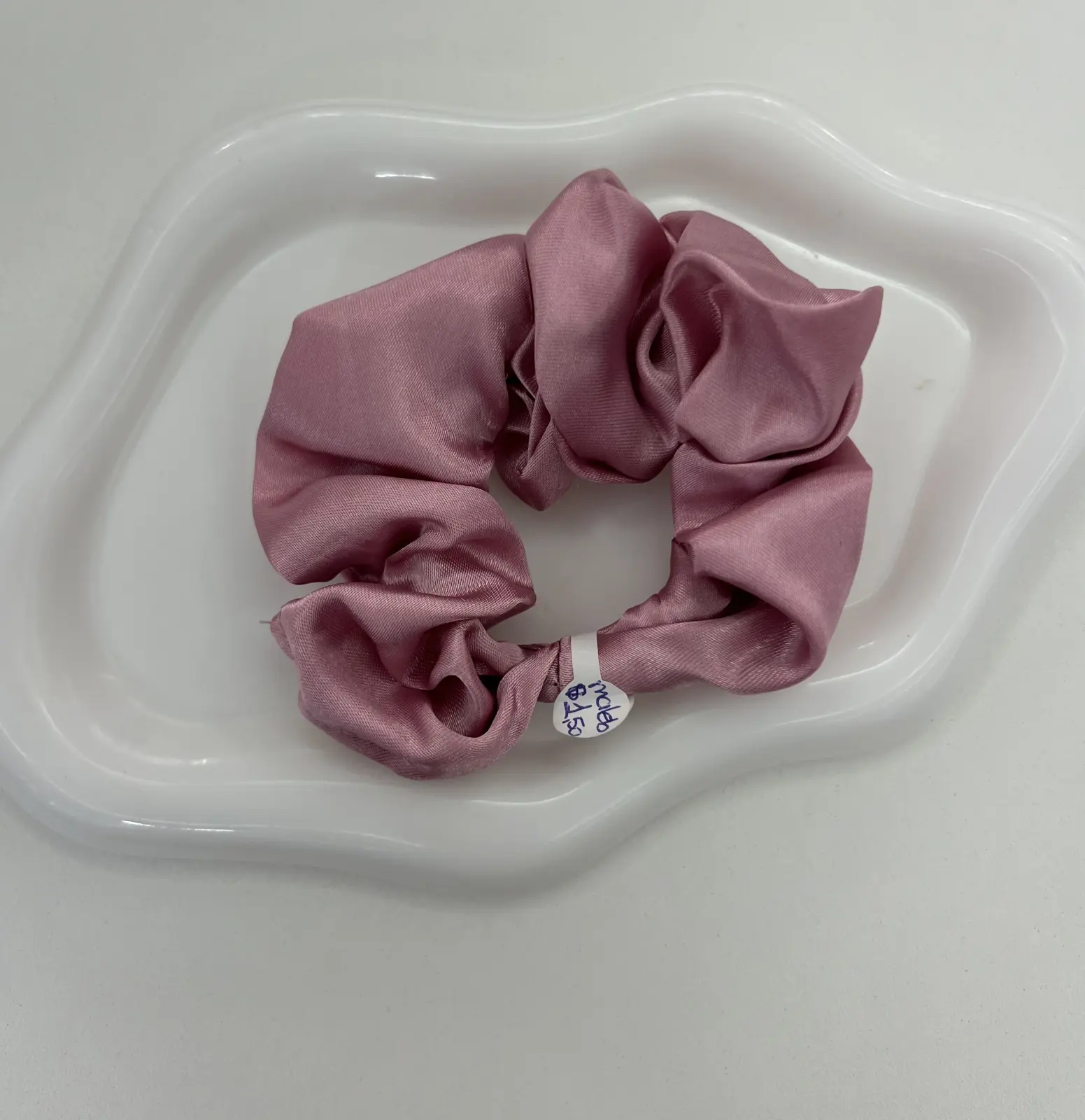 Moño de satin rosado