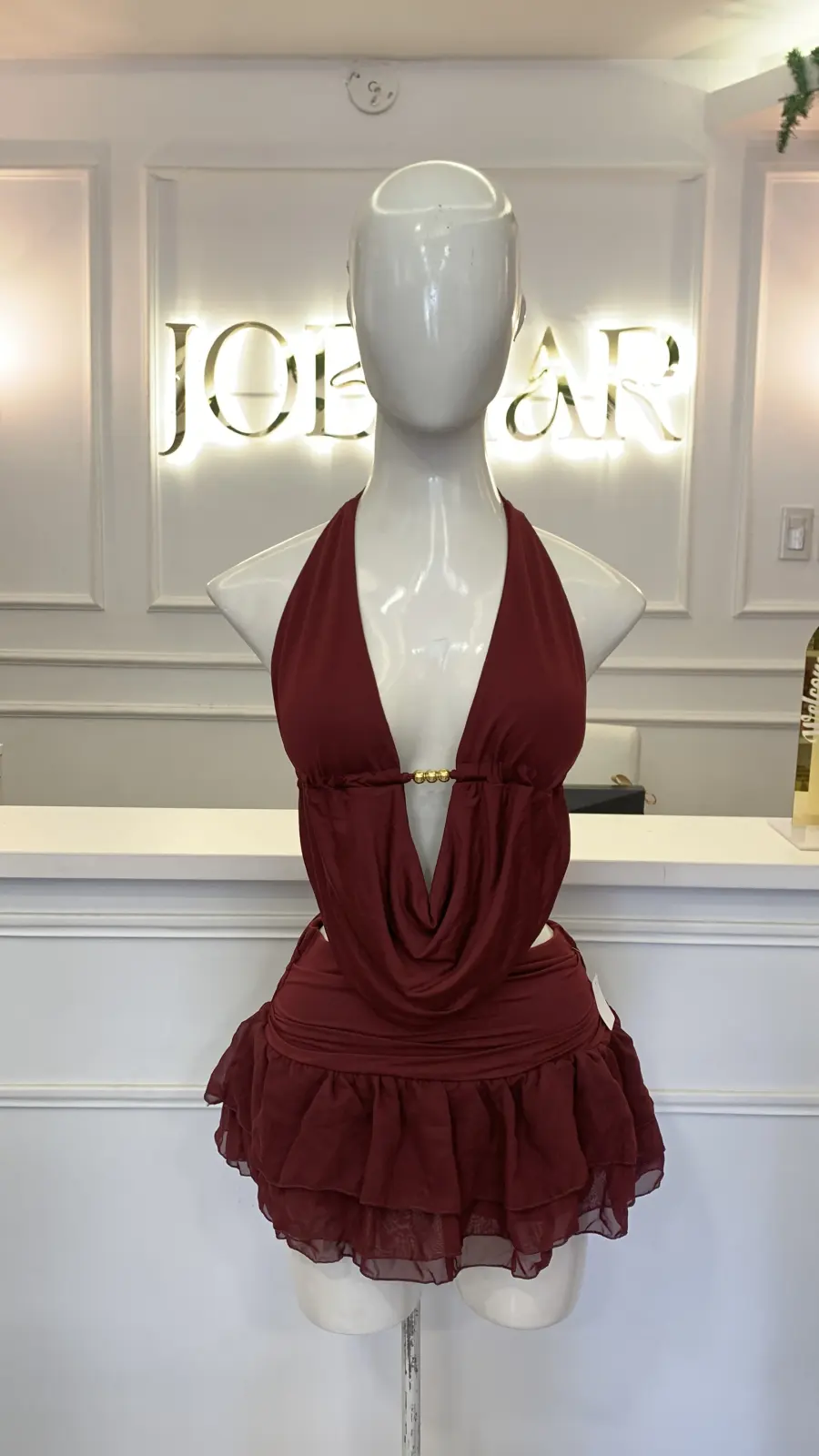 Conjunto conchevino top y falda  talla s