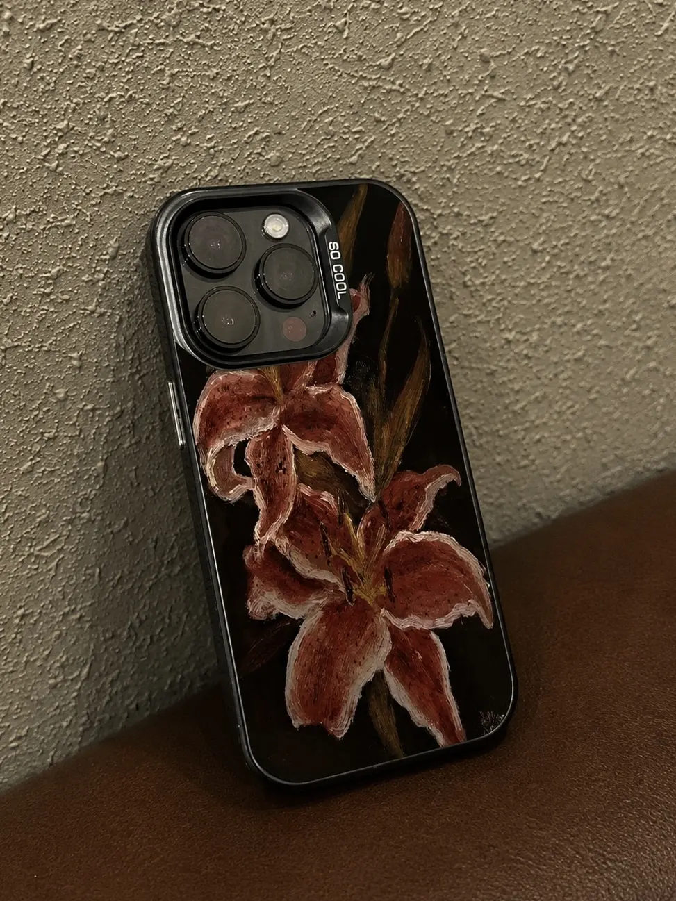 IPHONE CASE 12 PRO MAX FLORES VINO LIRIO