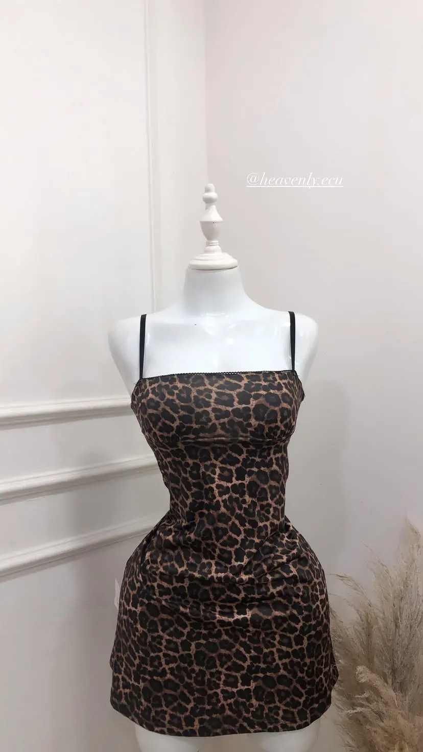 Vestido corto leopardo talla xs