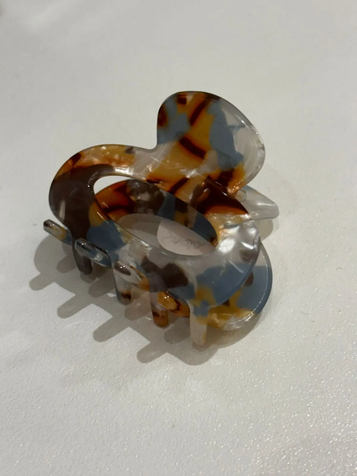 Mini pinza celeste con naranja