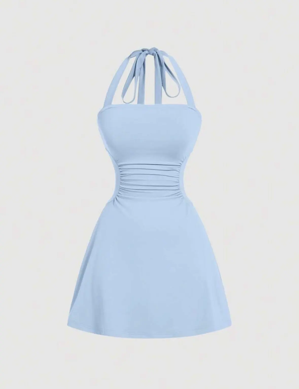 Vestido corto estilo A Celeste  Talla Xs