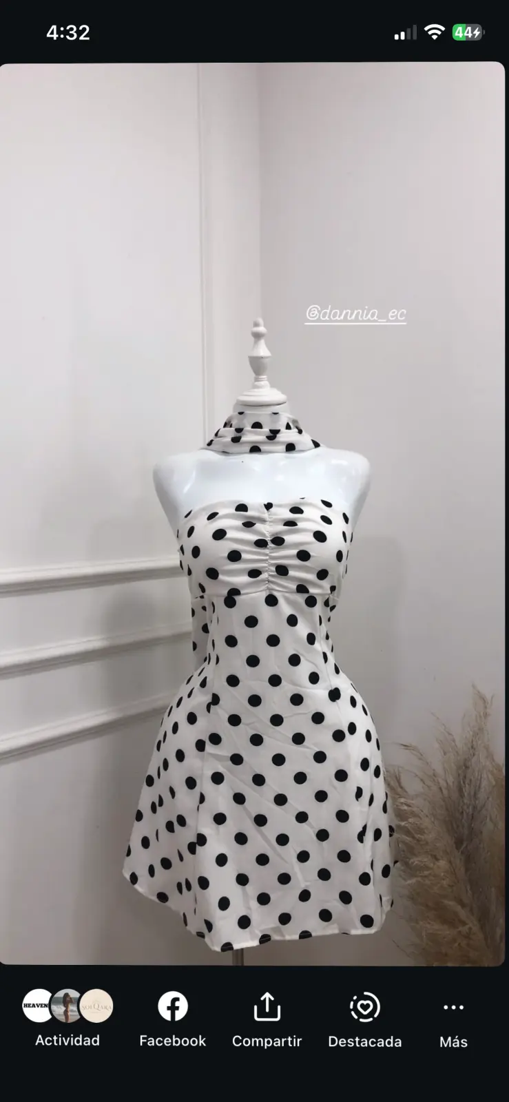 Vestido puntos con bufanda talla xs