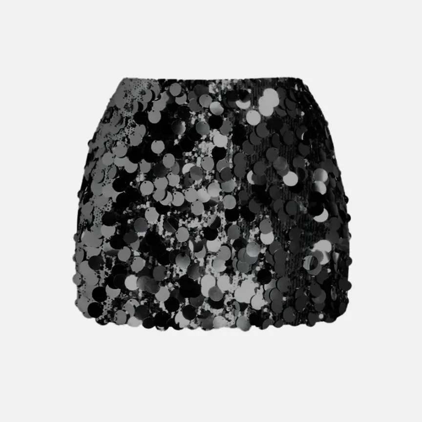 FALDA DE LENTEJUELAS - NEGRA M
