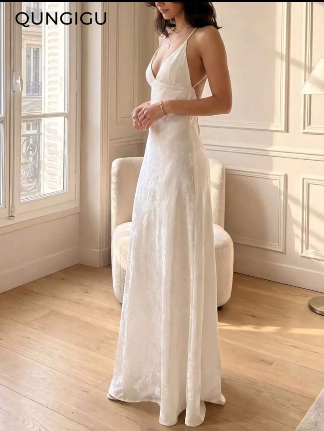 vestido Blanco largo talla s new