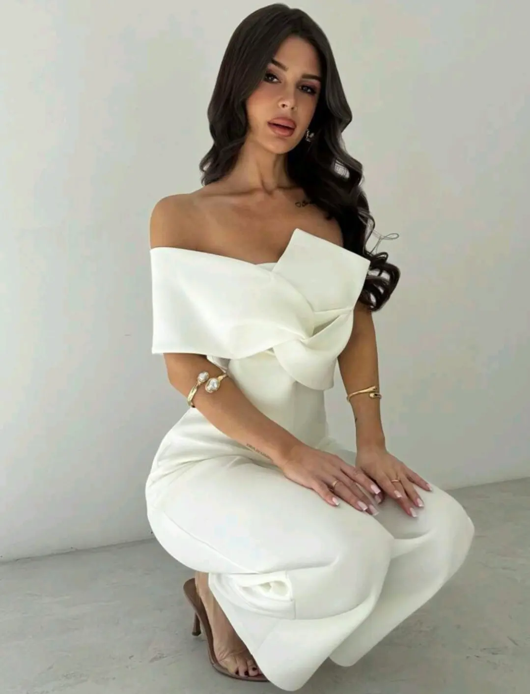 Enterizo blanco elegante talla s