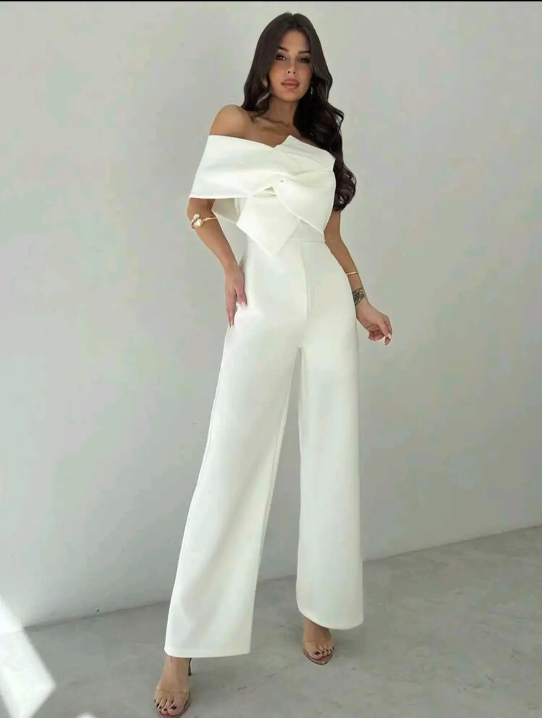 Enterizo blanco elegante talla s