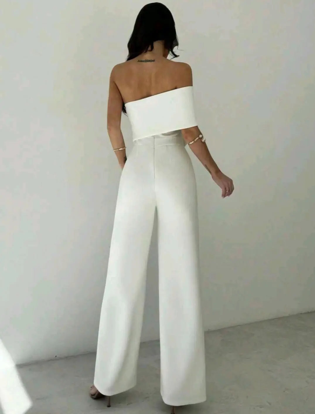 Enterizo blanco elegante talla s