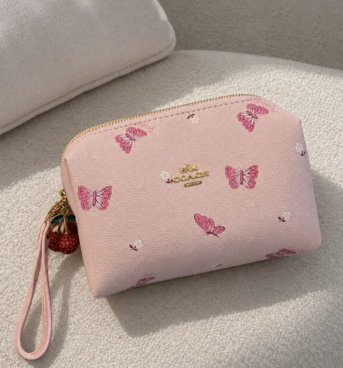 DUAL POUCH – BLUSH BUTTERFLY
