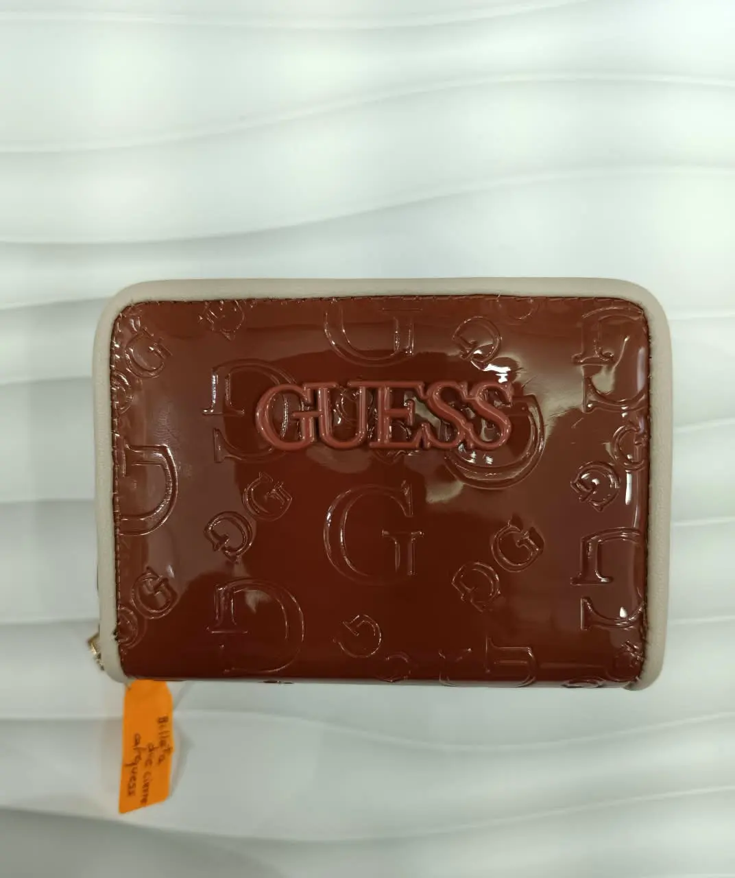 Billetera doble cierre café guess