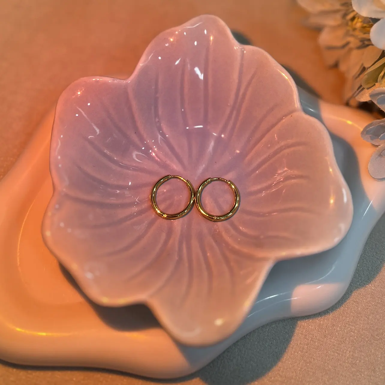 Par de argollas grandes acero inoxidable