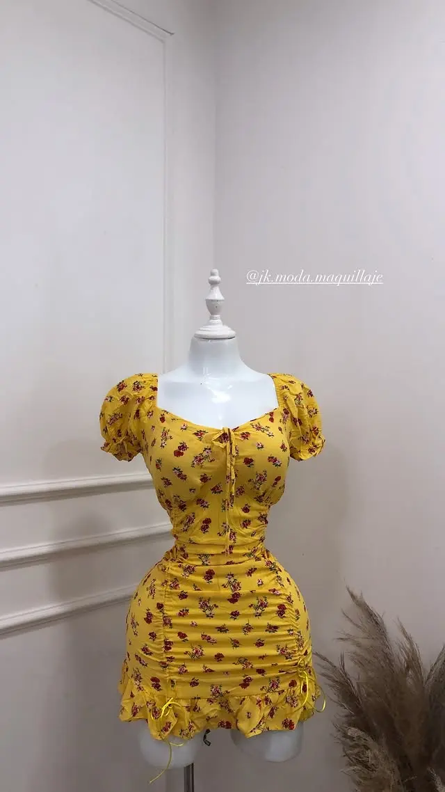 VESTIDO FLORES AMARILLO