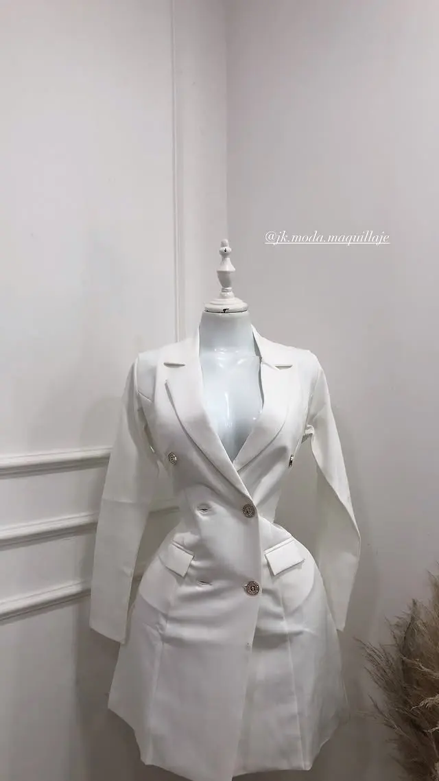 VESTIDO GABARDINA BLANCO
