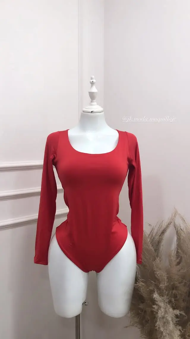BODY ROJO MANGA LARGA