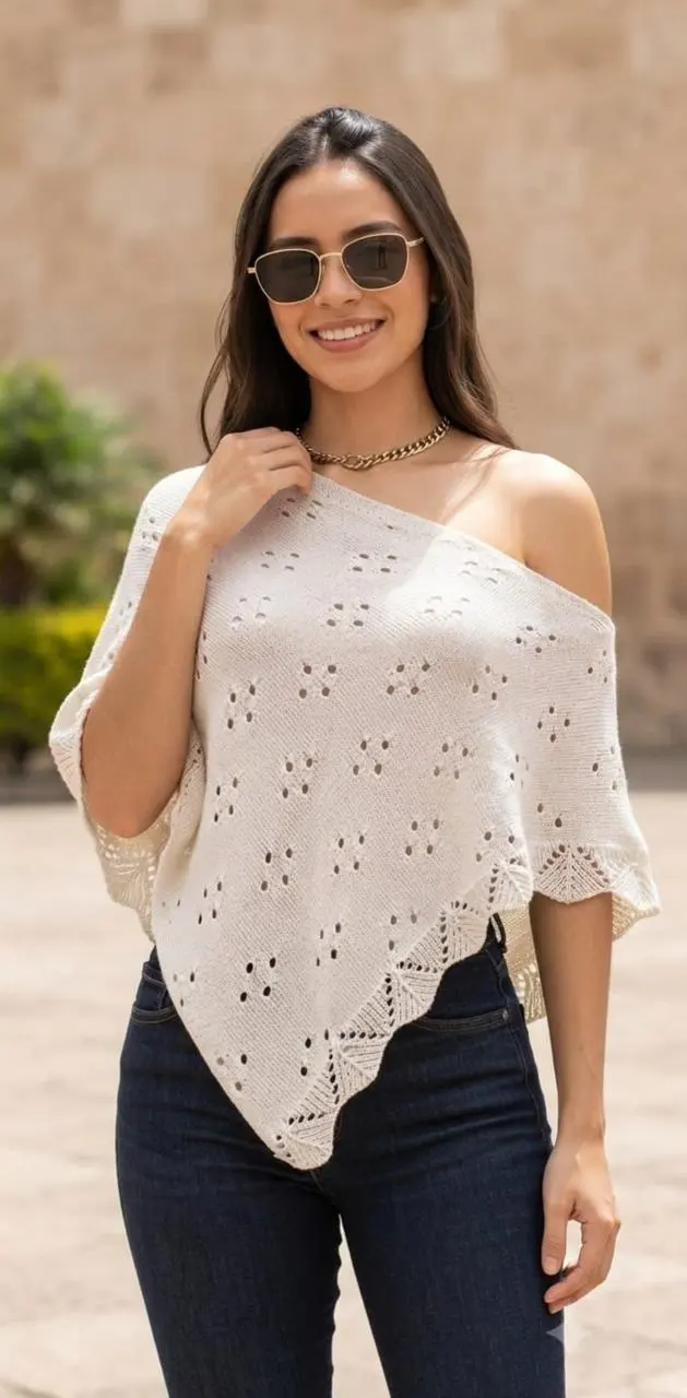 Blusa Alanis hilo perla stándar BL1-06