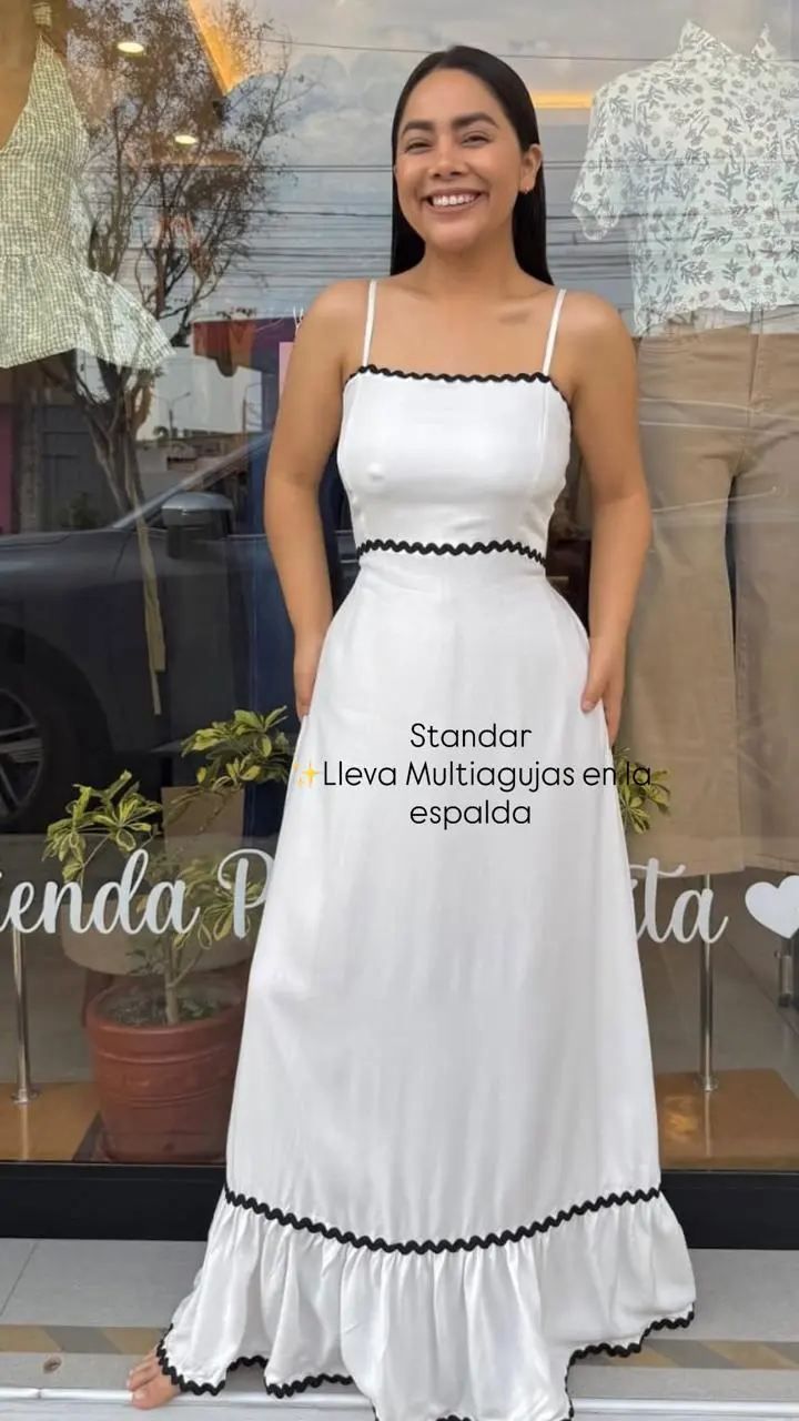 Vestido Dulce largo blanco standar VE1-04