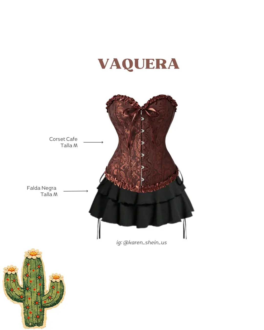 Disfraz de Vaquera 2 Piezas Talla M