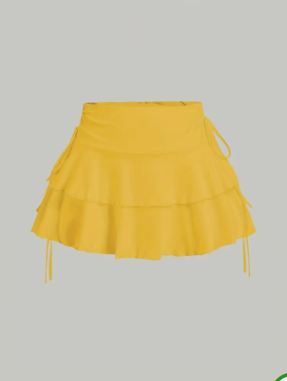 Falda de capas color amarilla talla s/m