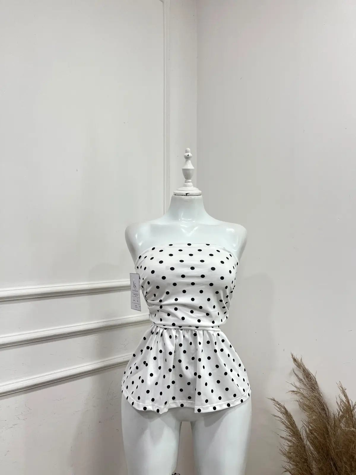 Strapless Polka Dots